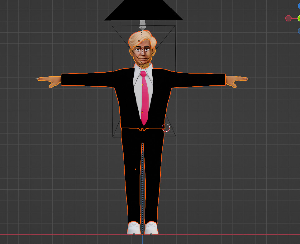 Donald trump stylized character Low-poly 3D model_6