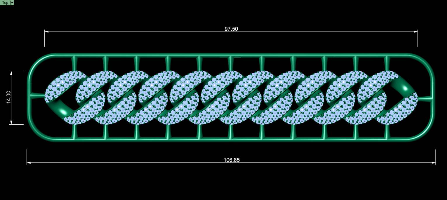 14mm Wide CUBAN Link Chain - SOLID FOR BRACELETS OR NECKLACE 3D print model_1