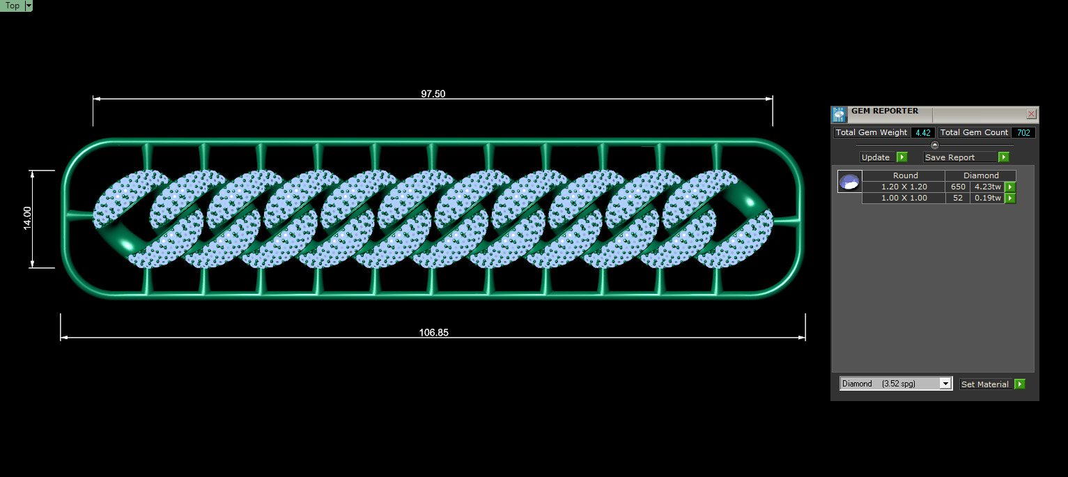 14mm Wide CUBAN Link Chain - SOLID FOR BRACELETS OR NECKLACE 3D print model_4