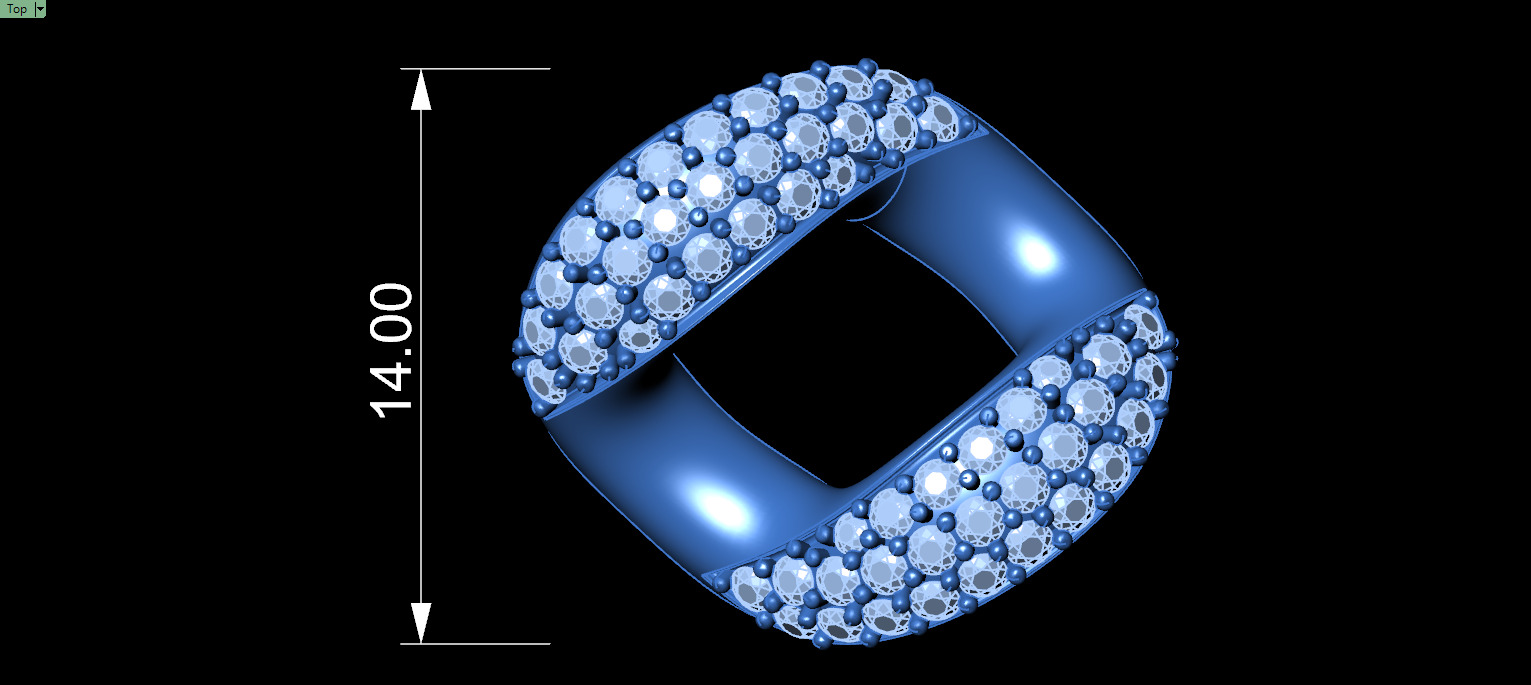 14mm Wide CUBAN Link Chain - SOLID FOR BRACELETS OR NECKLACE 3D print model_6