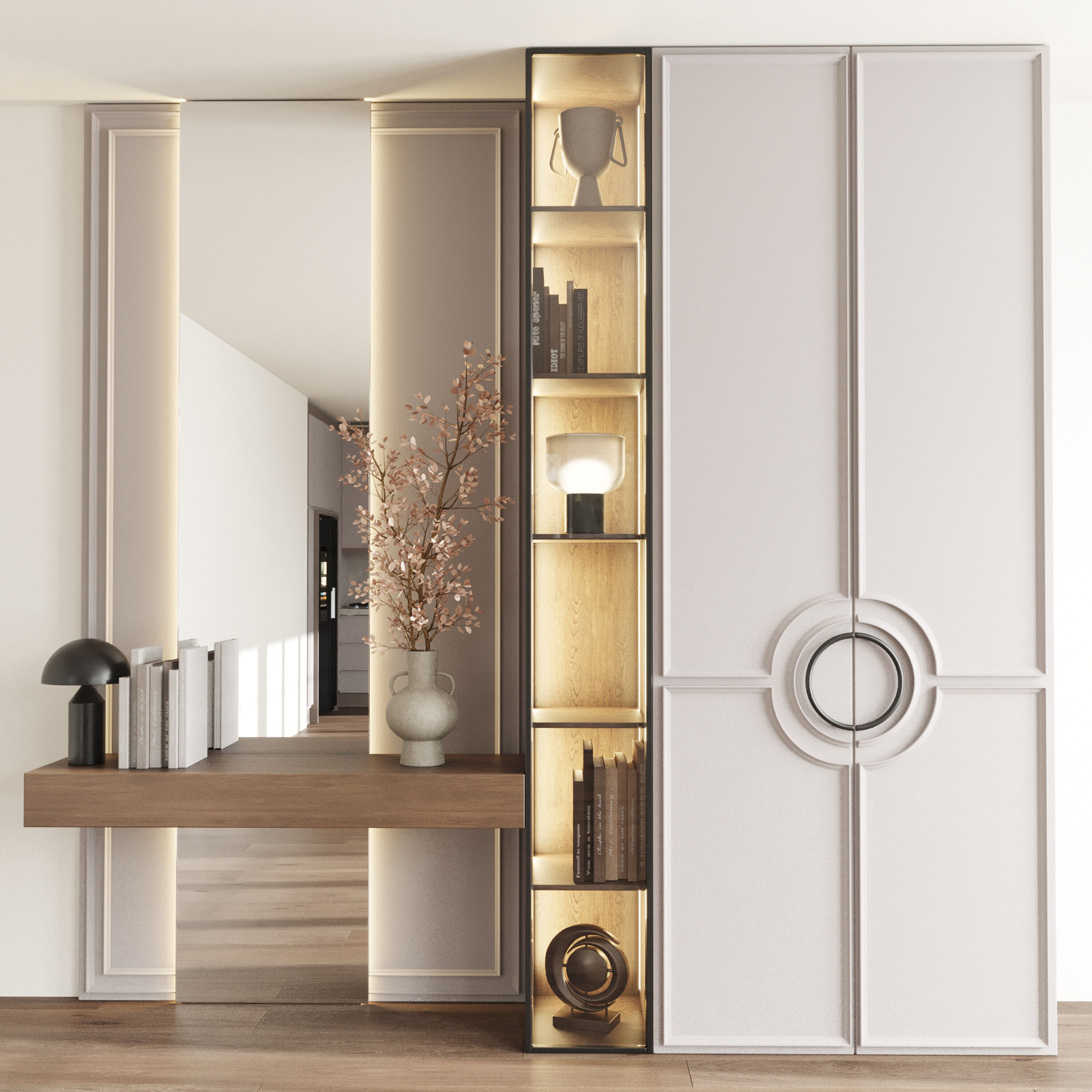 Hallway in a Classic Wardrobe style 14 3D model_1