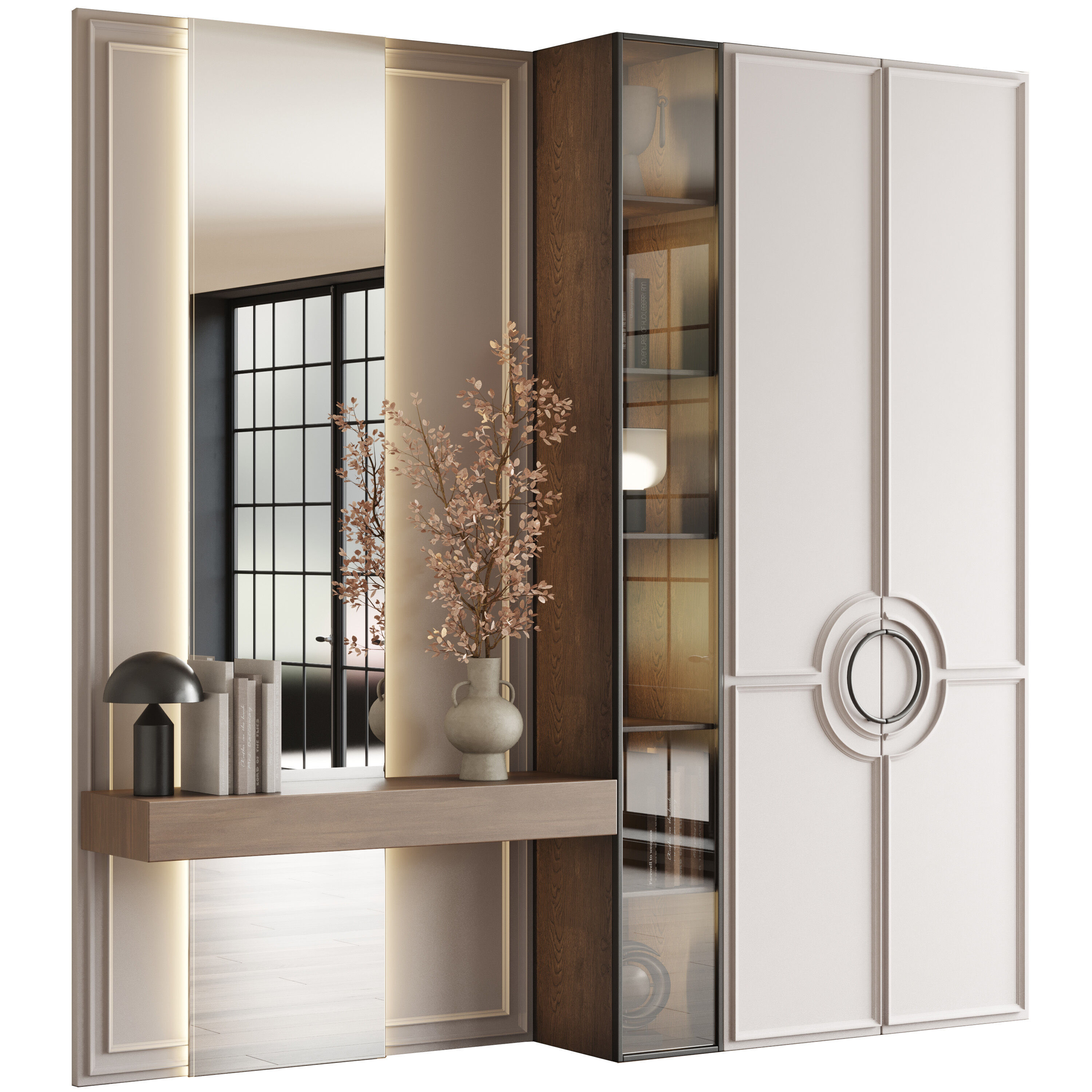 Hallway in a Classic Wardrobe style 14 3D model_2