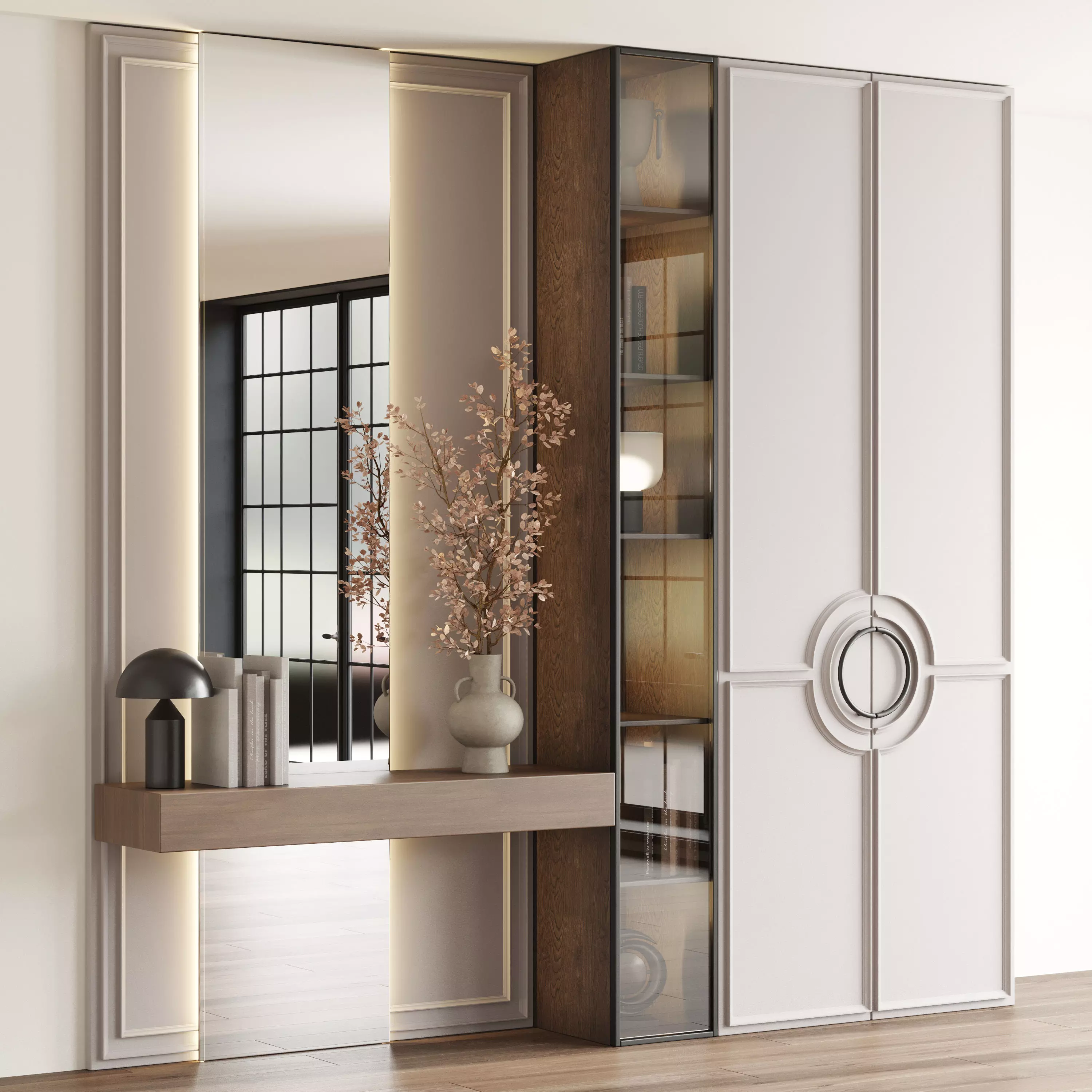 Hallway in a Classic Wardrobe style 14 3D model_0