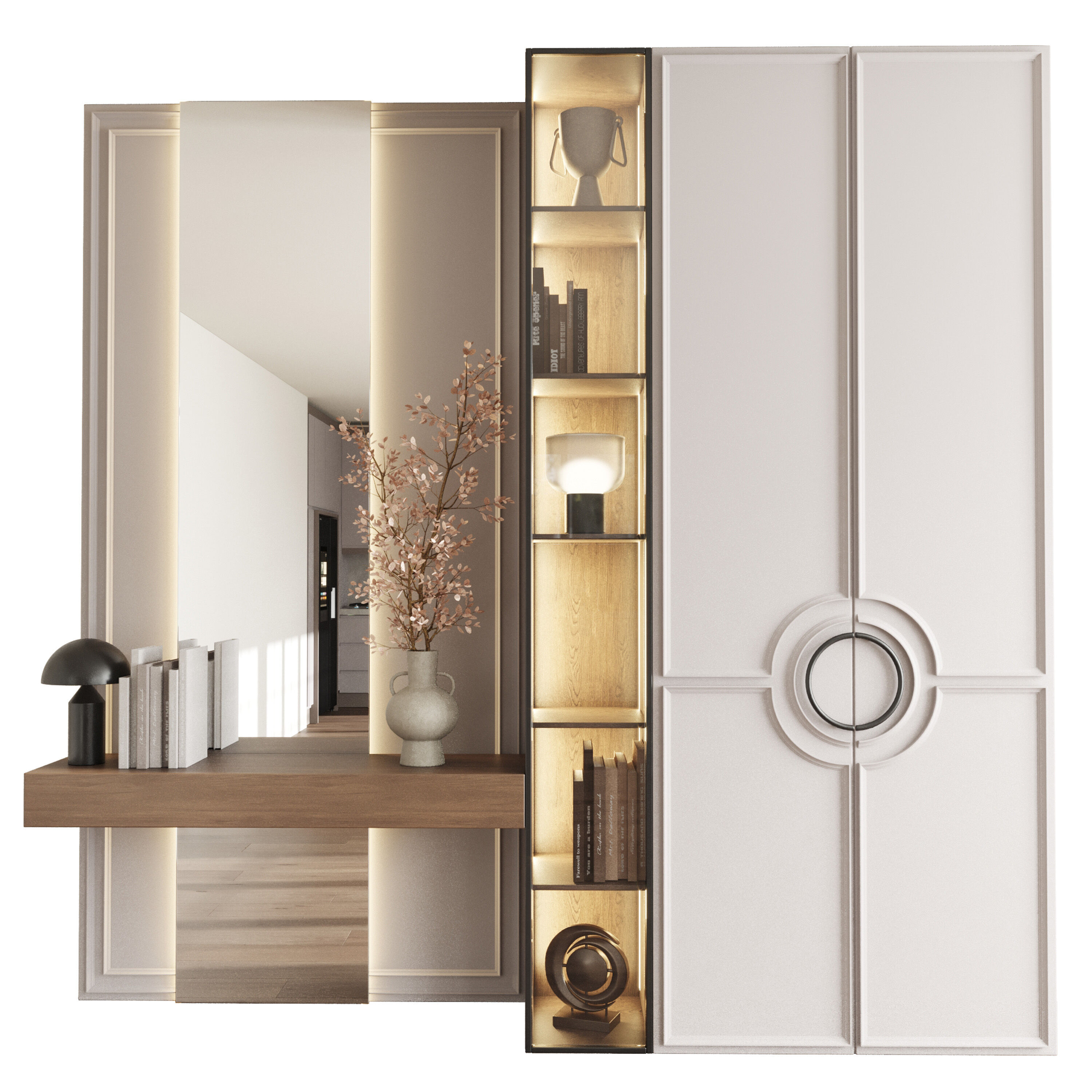 Hallway in a Classic Wardrobe style 14 3D model_3