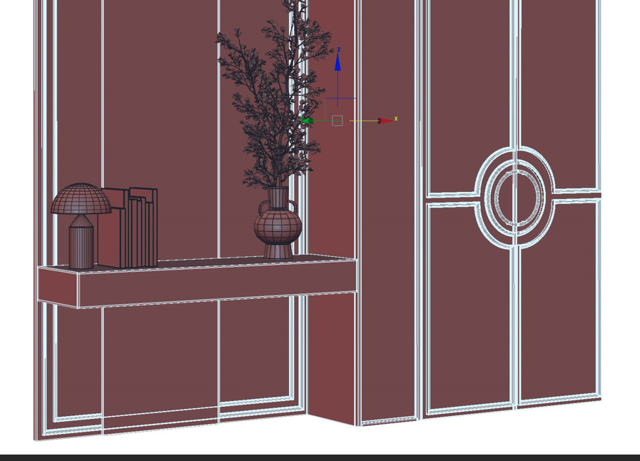 Hallway in a Classic Wardrobe style 14 3D model_10