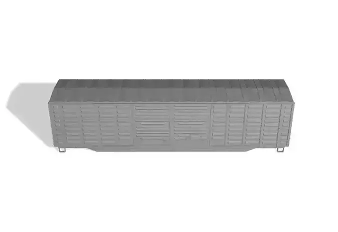 HO Pullman Standard 50 6 Waffle Side Double Door Boxcar 3D print model