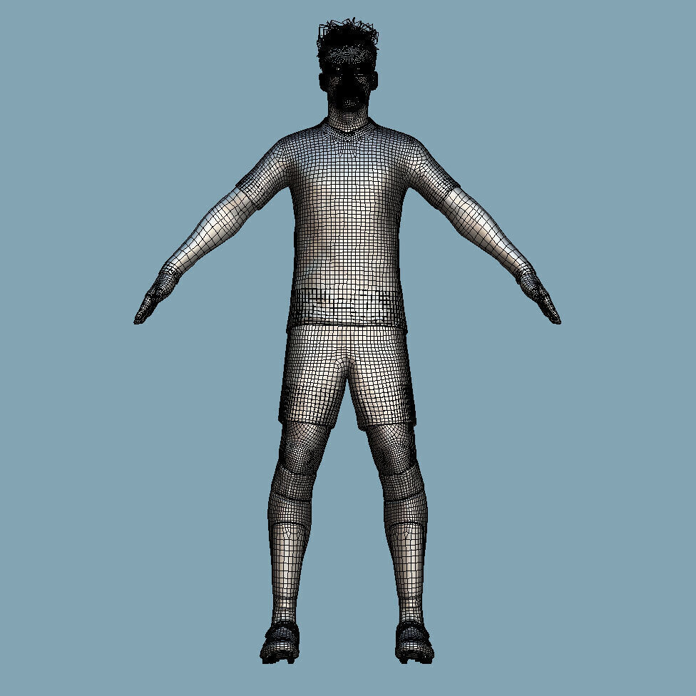 T-Pose Rigged Goretzka Bayern Munich 24-25 3D model_5