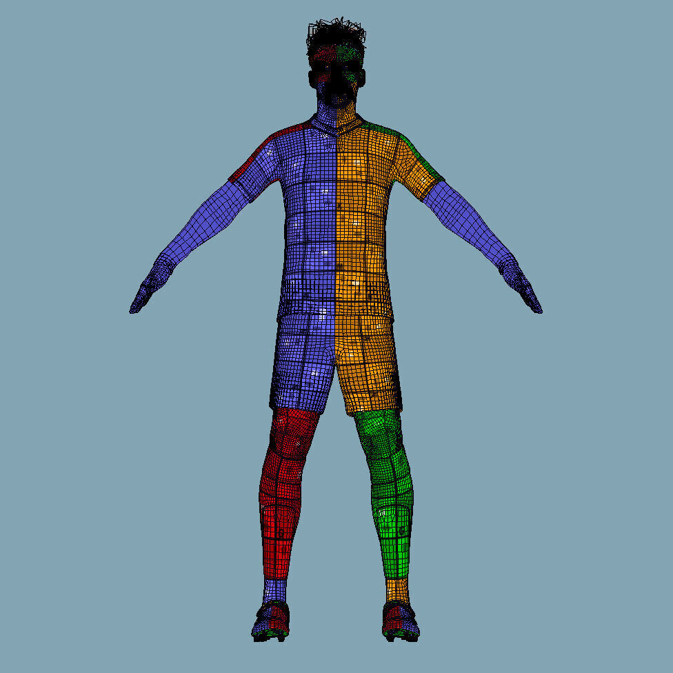 T-Pose Rigged Goretzka Bayern Munich 24-25 3D model_8
