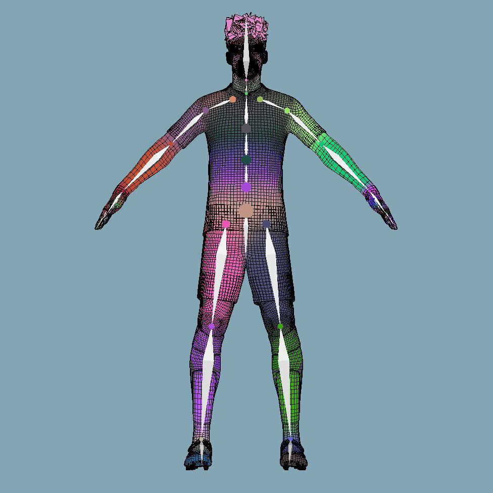 T-Pose Rigged Goretzka Bayern Munich 24-25 3D model_9