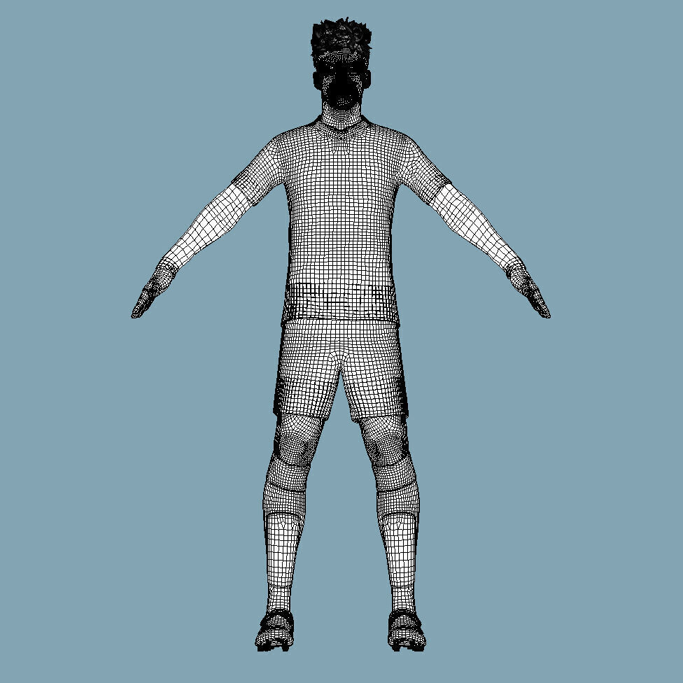 T-Pose Rigged Goretzka Bayern Munich 24-25 3D model_7