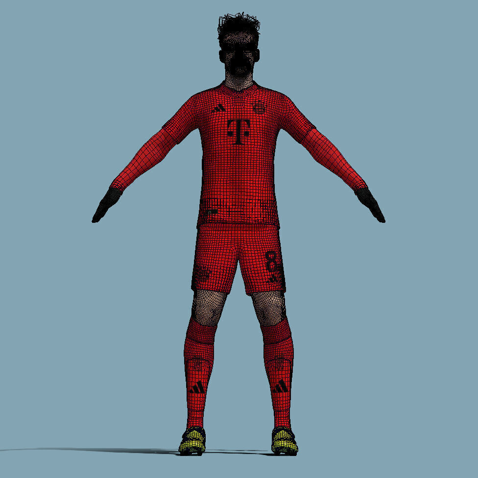 T-Pose Rigged Goretzka Bayern Munich 24-25 3D model_6