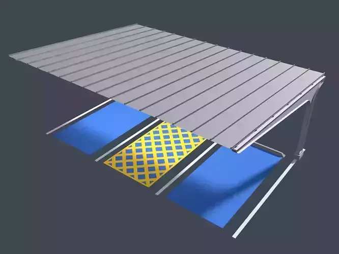 Carport for disabled 25U11 3D model