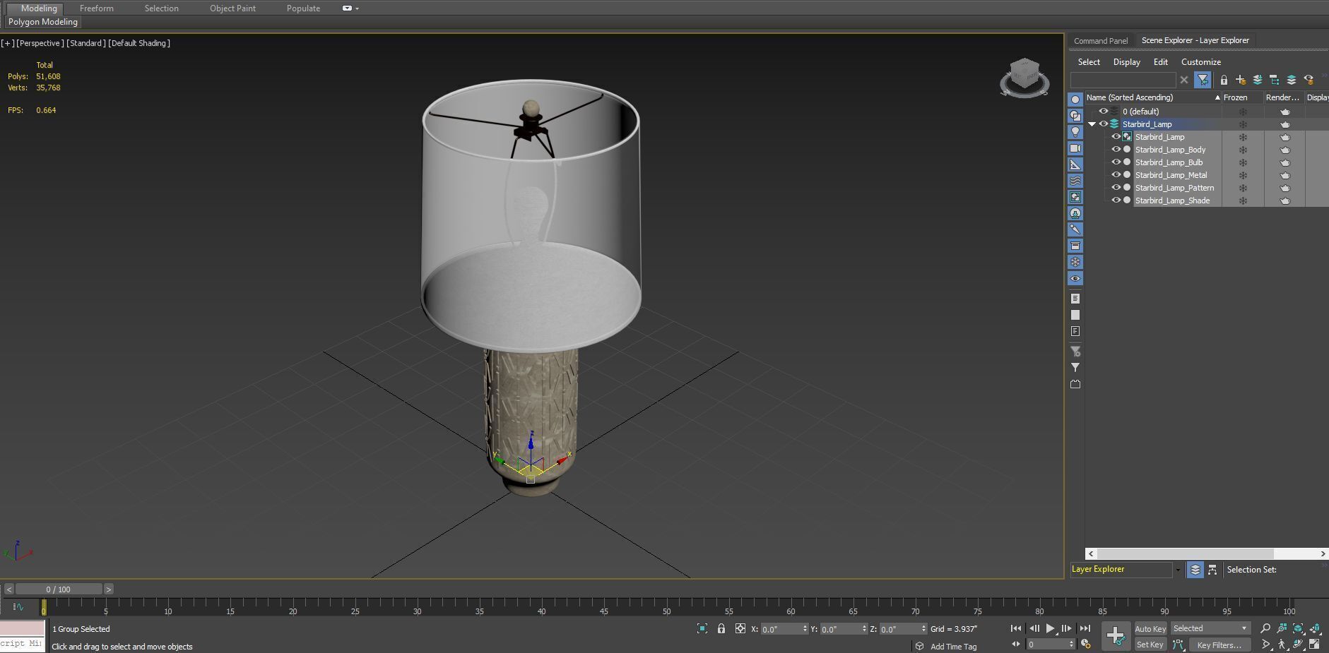 Starbird Modern Vase Table Lamp 3D model_9