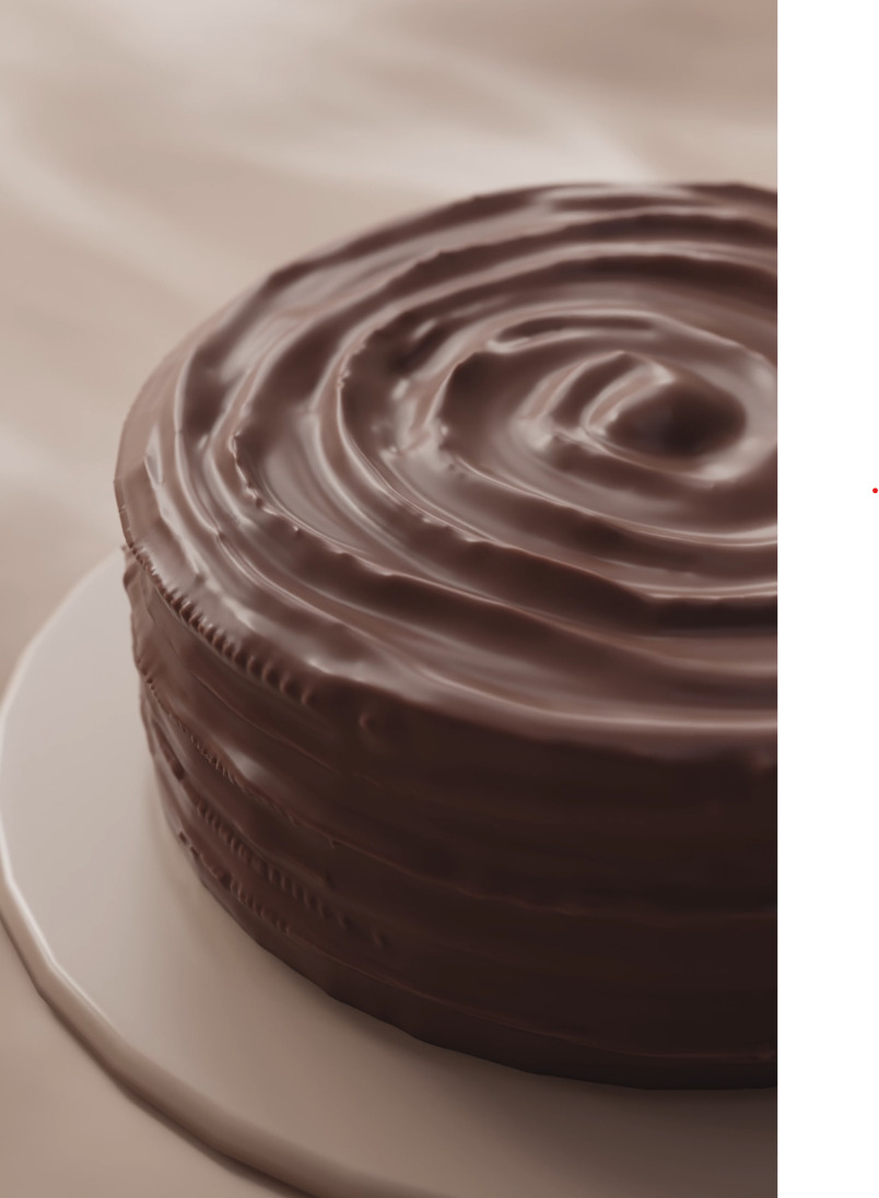 Realistic Matilda Chocolate Cake 3D model_2