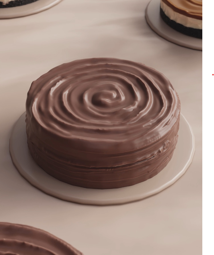 Realistic Matilda Chocolate Cake 3D model_1