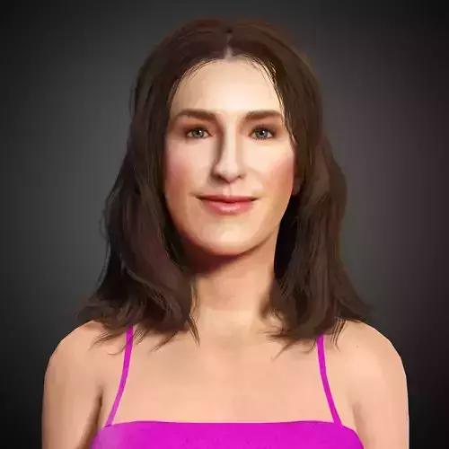 Kathryn Hahn Character Low-poly 3D model