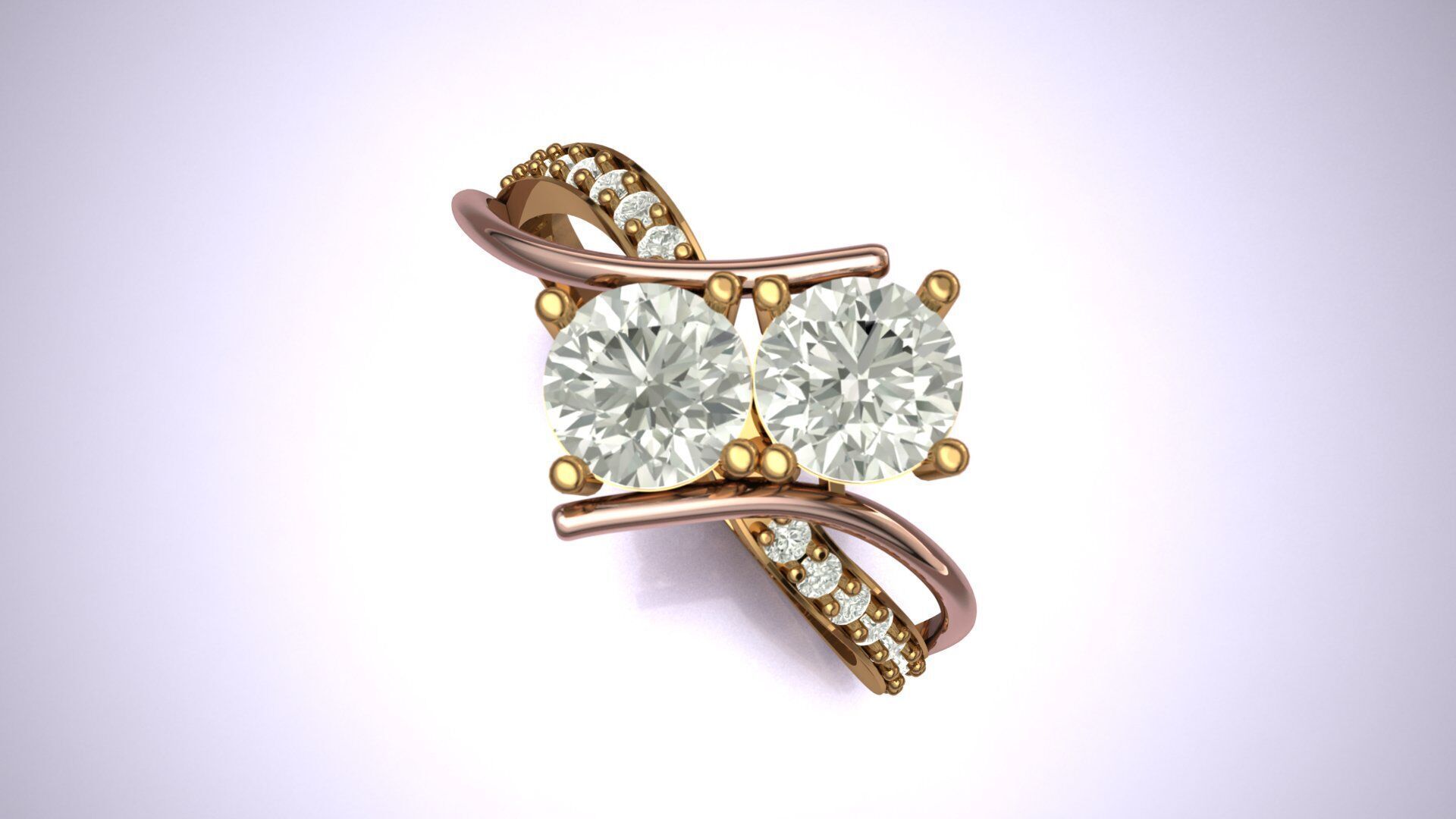 Women Princes Solitaire Wedding Engagement Ring 3D print model 3D print model_8