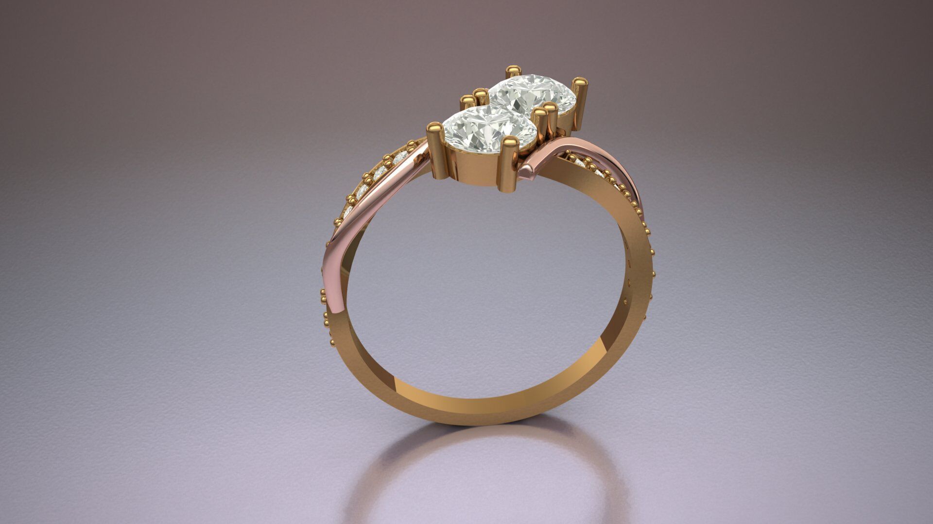 Women Princes Solitaire Wedding Engagement Ring 3D print model 3D print model_9