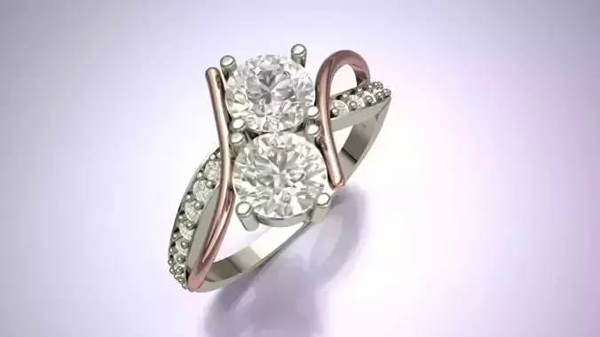 Women Princes Solitaire Wedding Engagement Ring 3D print model