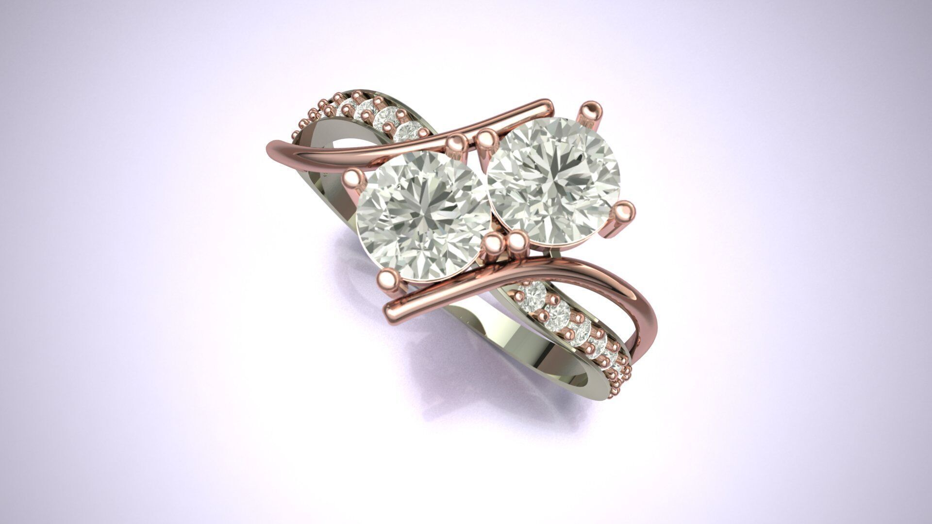 Women Princes Solitaire Wedding Engagement Ring 3D print model 3D print model_1