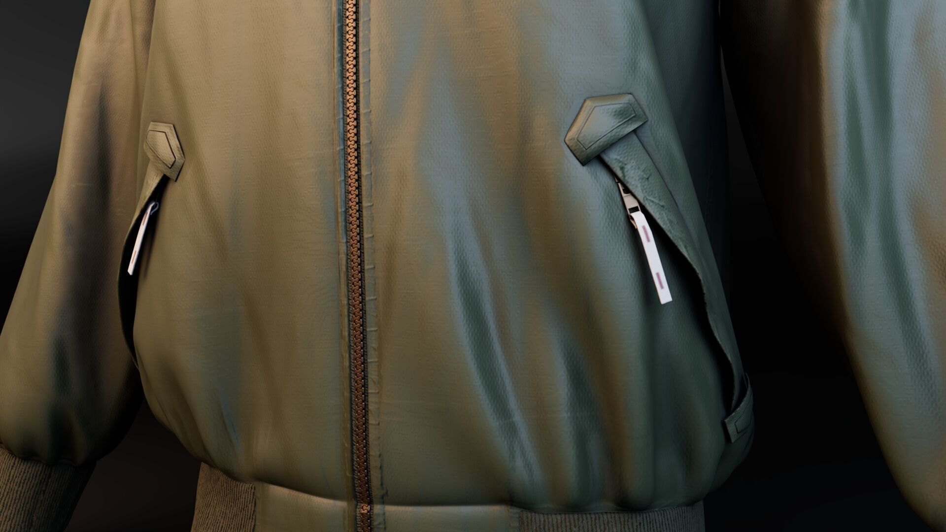 Woolen Collar Jacket 3D model_6