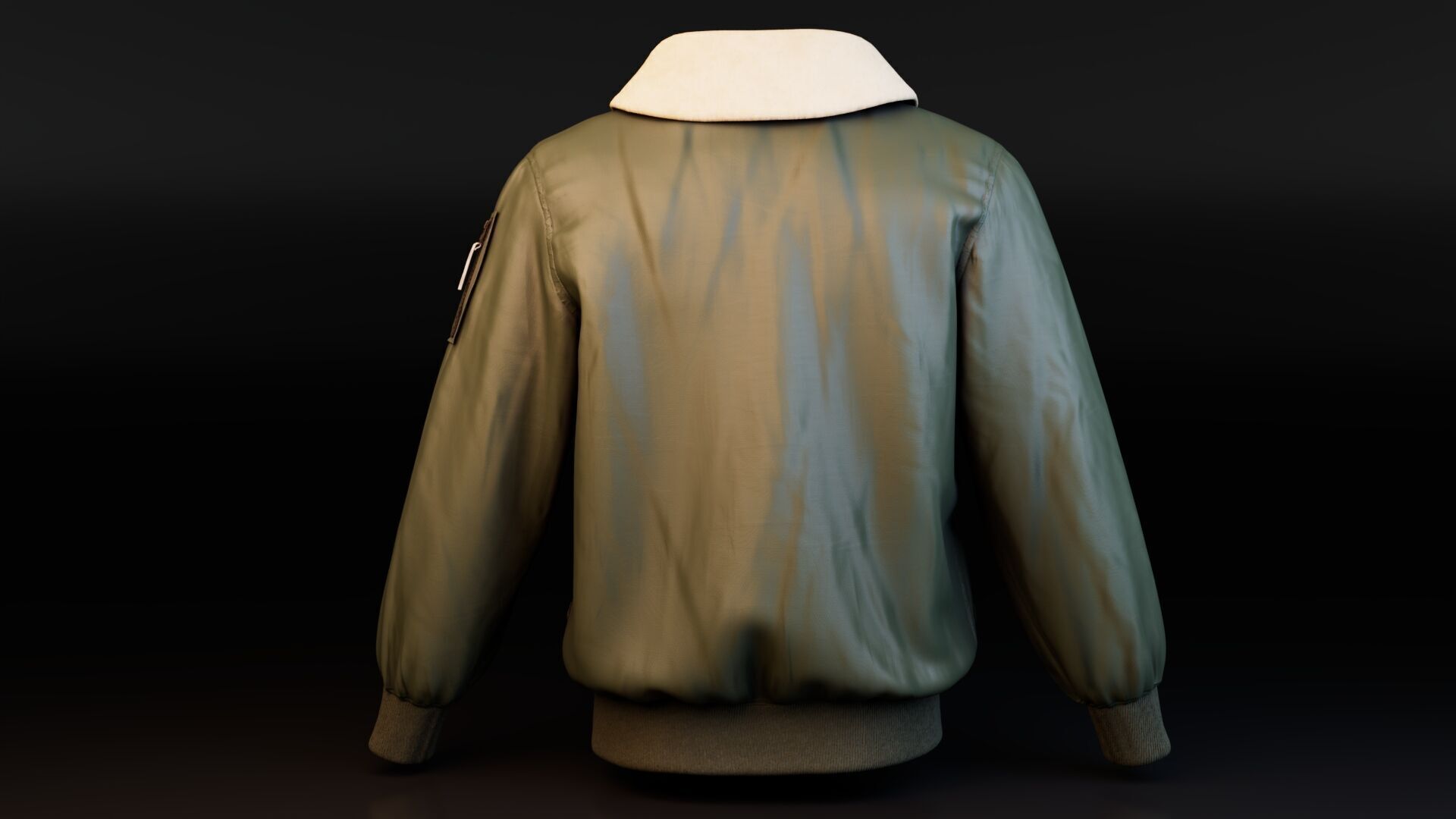 Woolen Collar Jacket 3D model_1