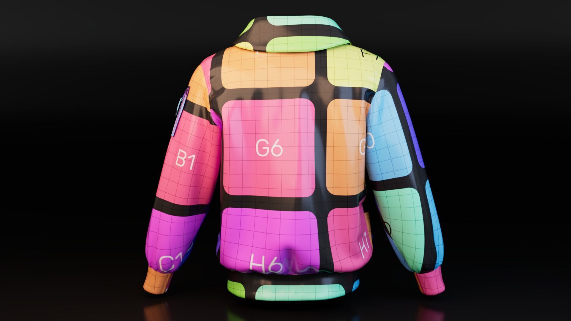 Woolen Collar Jacket 3D model_13