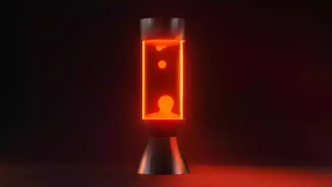 Lava Lamp Retro 3D Render