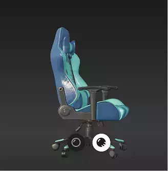 ProZone Recliner  Ergonomic Gaming Chair Low-poly 3D model