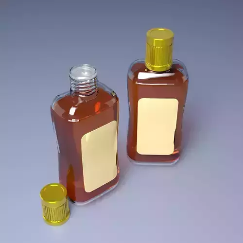 Plastic Bottle with Twist Cap  Realistic 3D Model