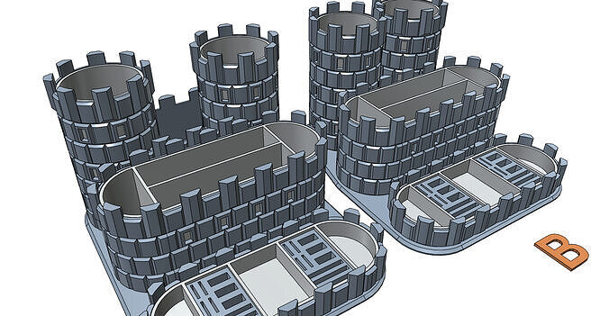 Castle organizer office desk table 3D print model
