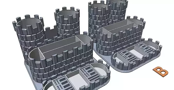 Castle organizer office desk table