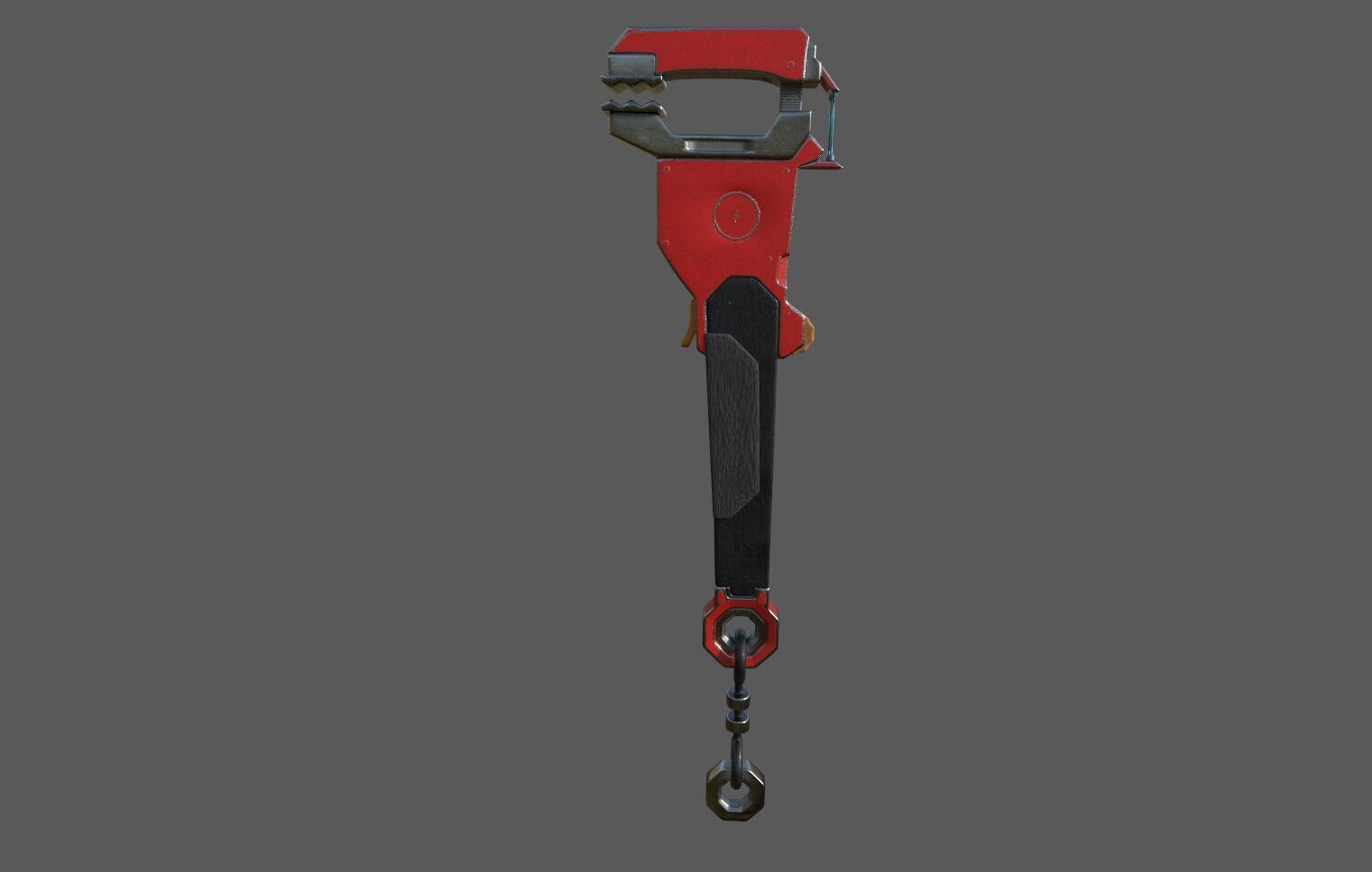Adjustable Wrench Low-poly 3D model_5