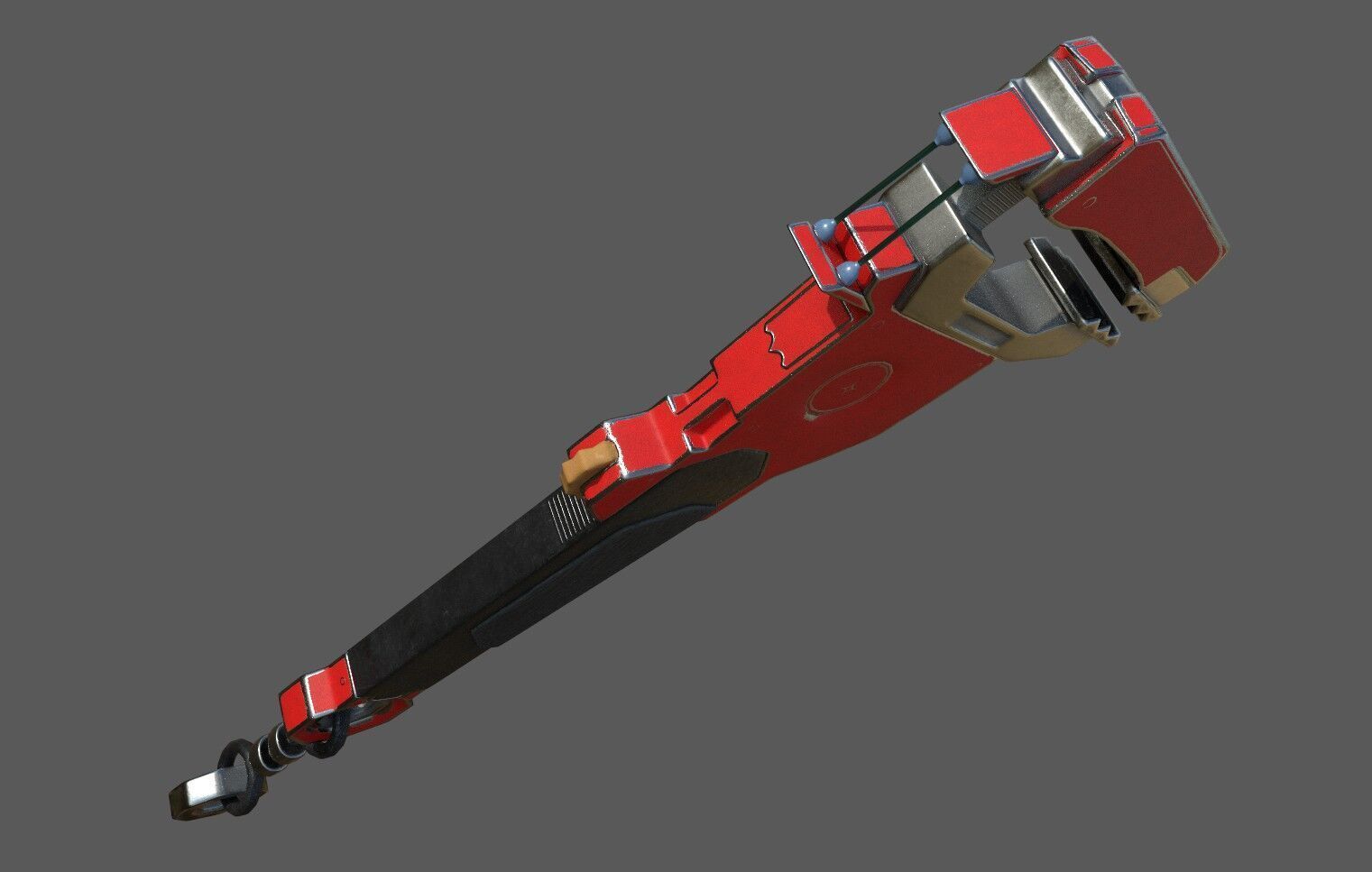 Adjustable Wrench Low-poly 3D model_3