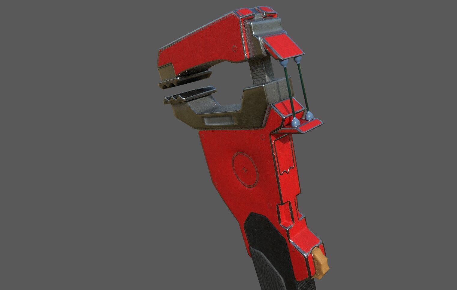 Adjustable Wrench Low-poly 3D model_1