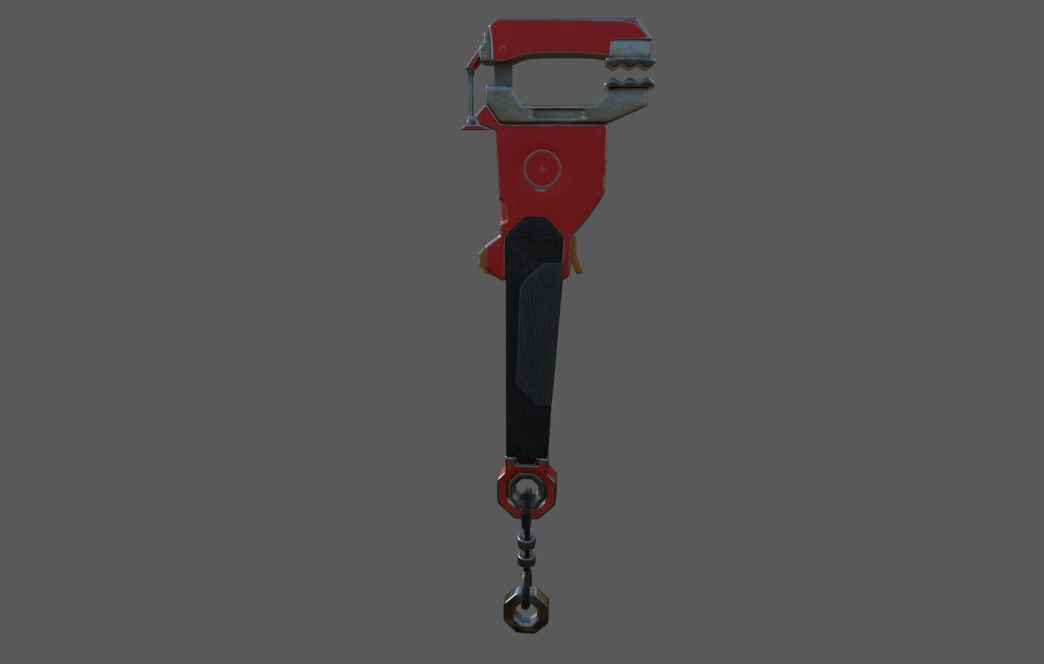 Adjustable Wrench Low-poly 3D model_6