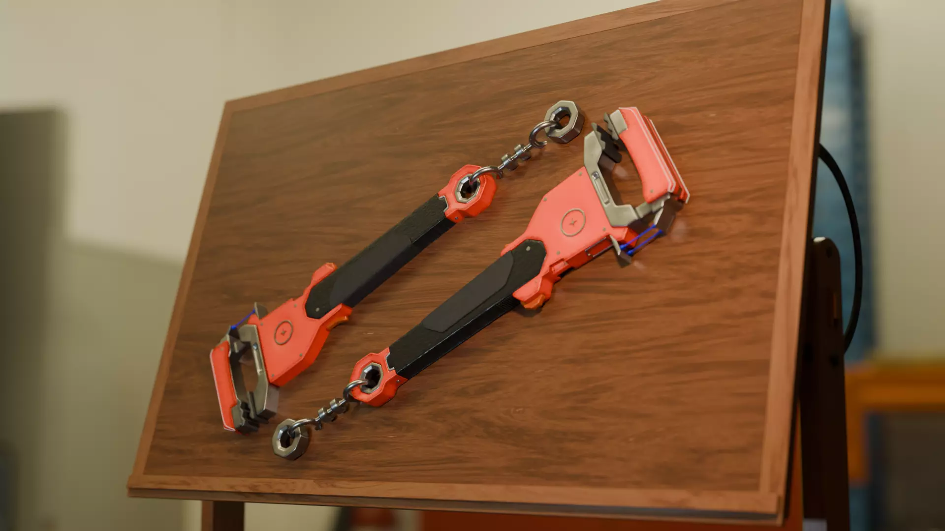 Adjustable Wrench Low-poly 3D model_0