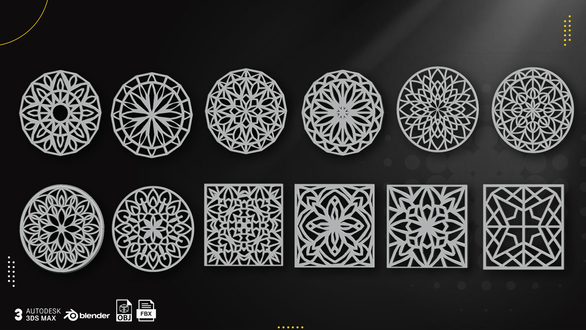 60 Gothic Window Vol1 Low-poly 3D model_7