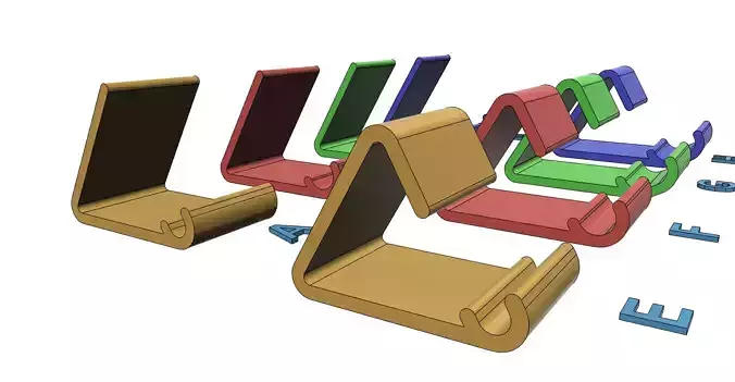 Phone holder stand simple easy print 3D print model