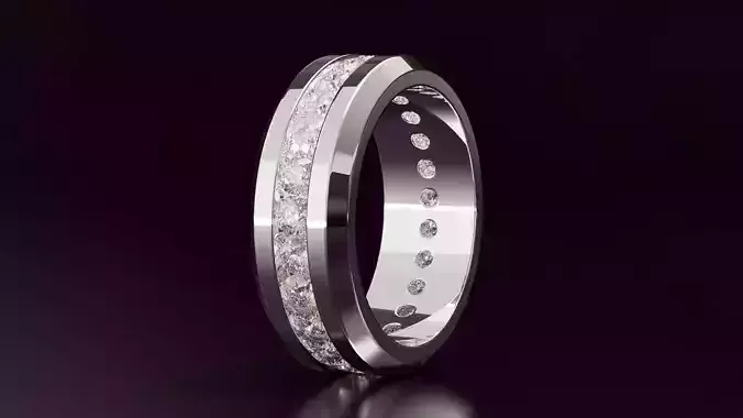 round cut eternity ring N15 54EU size