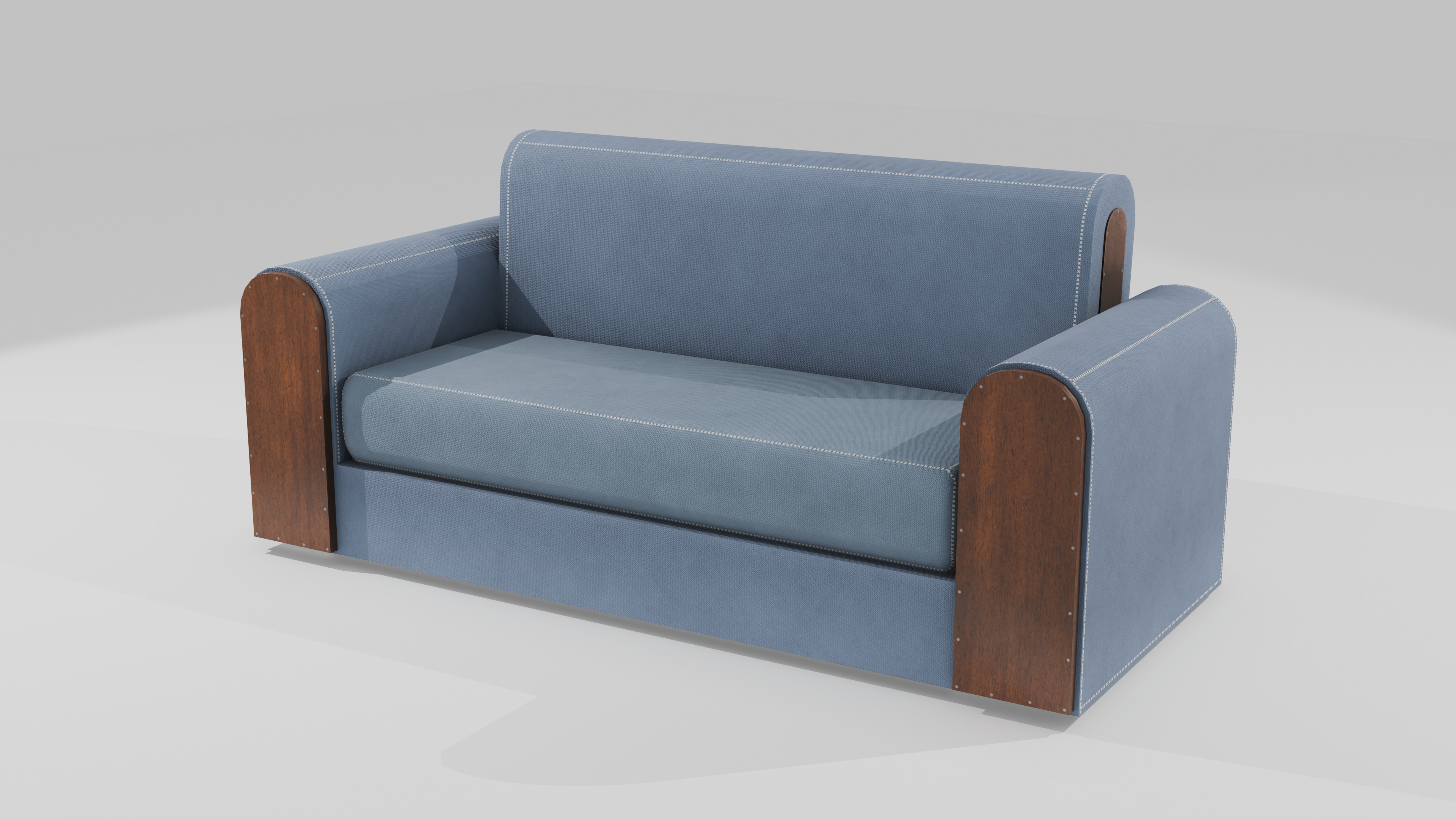 Low Poly Sofa 3D Model Low-poly 3D model_2
