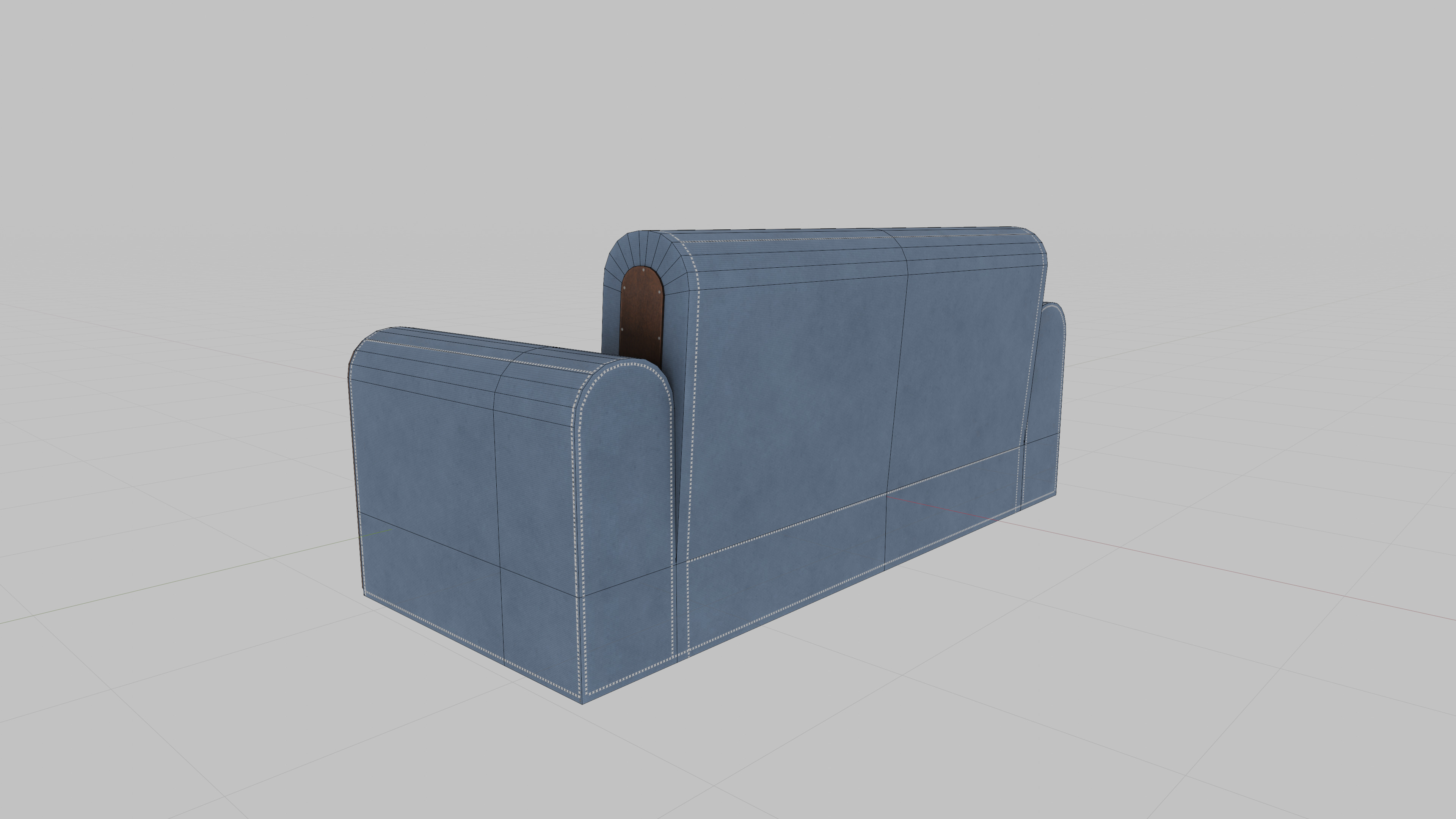 Low Poly Sofa 3D Model Low-poly 3D model_5