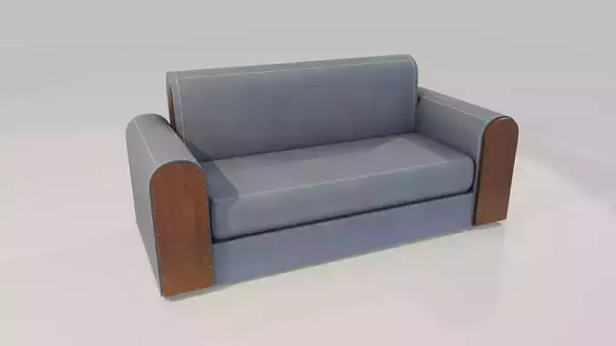 Low Poly Sofa 3D Model