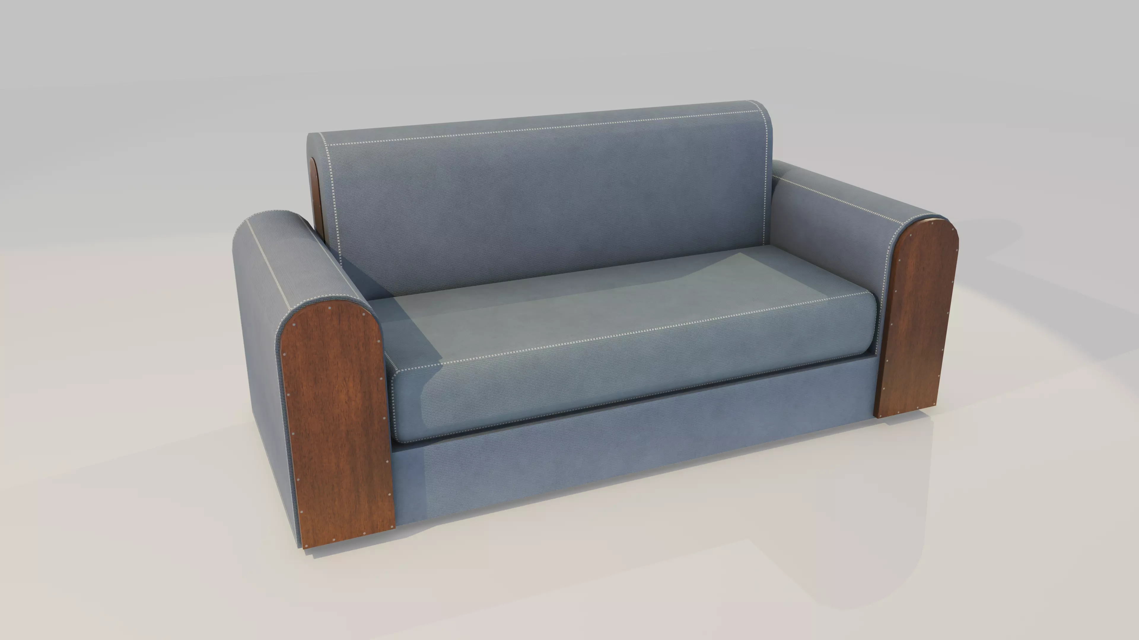 Low Poly Sofa 3D Model Low-poly 3D model_0