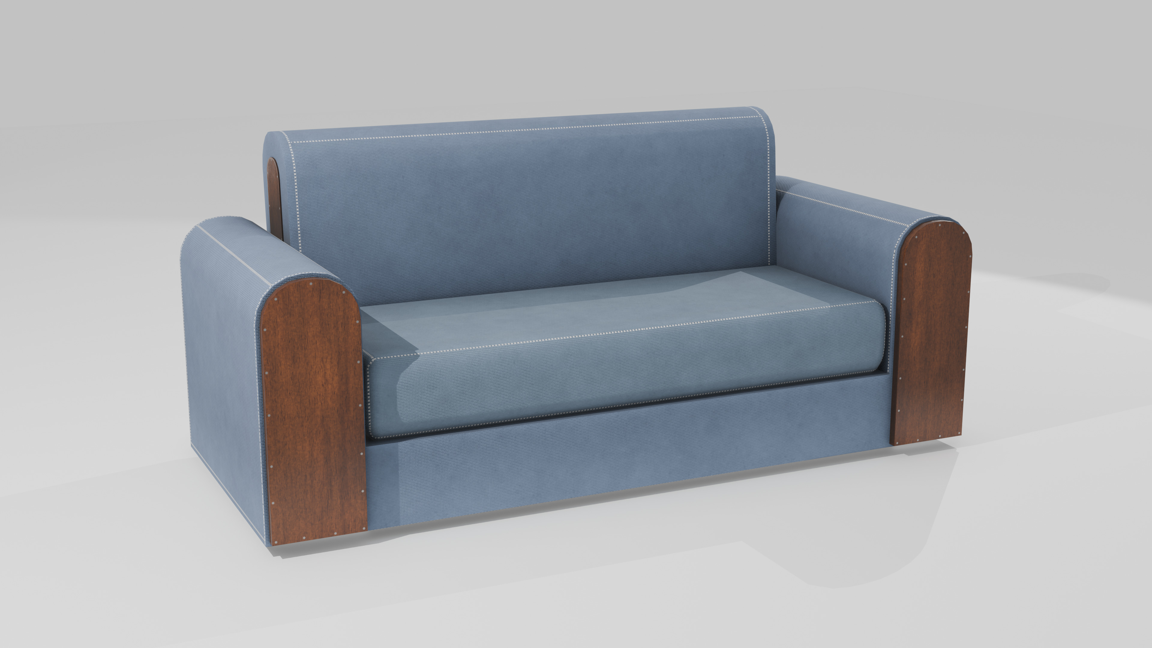 Low Poly Sofa 3D Model Low-poly 3D model_1