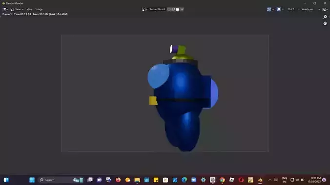 Among imposter  detailed blue crewmate with additional items