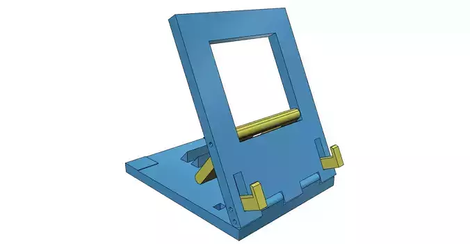 Tablet holder stand foldable adjustable 3D print model