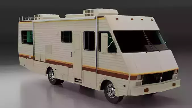 Retro-Style RV Fleetwood Bounder Inspired 3D Model 1986 Style