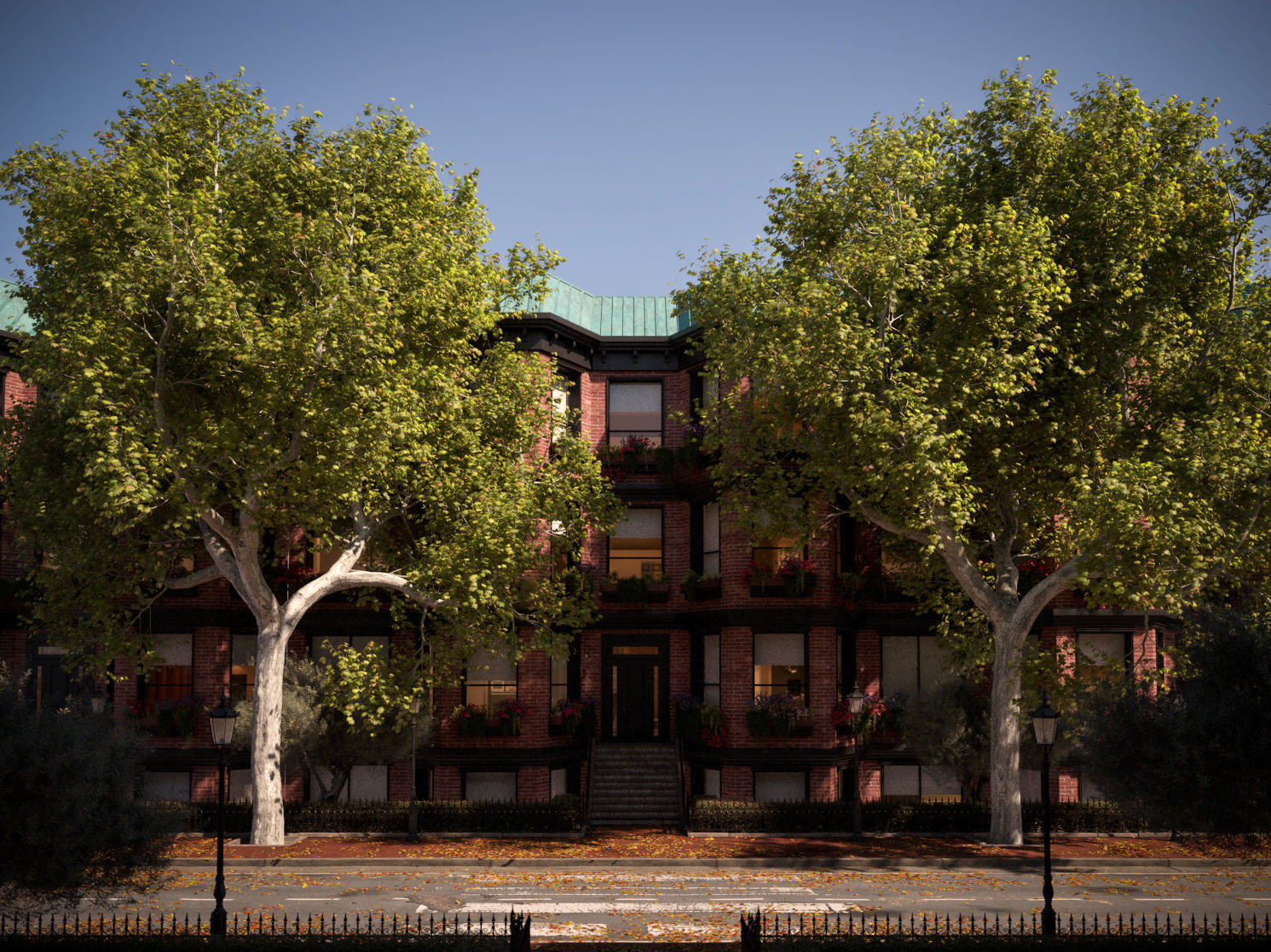 Platanus x hispanica XXL size 3 different models 3D Model Collection_4