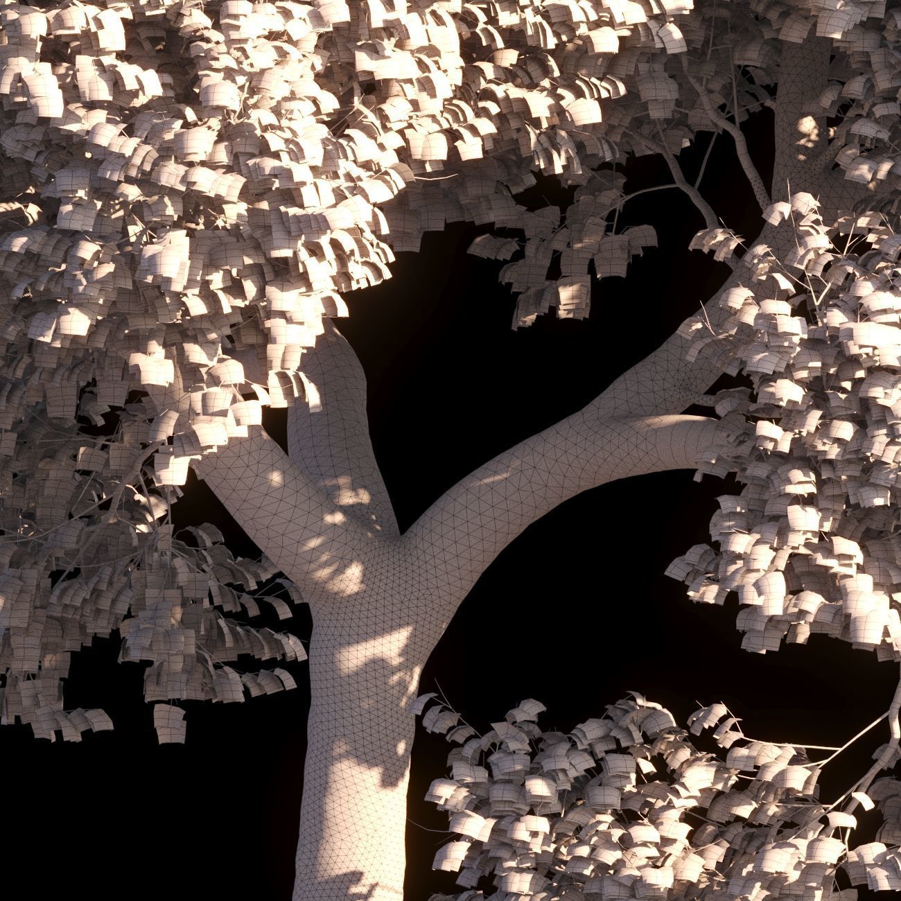 Platanus x hispanica XXL size 3 different models 3D Model Collection_8